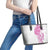 Traditional Polynesian Art Tattoos Leather Tote Bag Pink Color - Polynesian Pride
