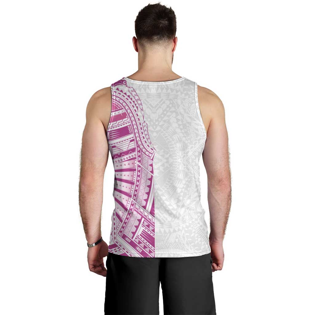 Traditional Polynesian Art Tattoos Men Tank Top Pink Color - Polynesian Pride
