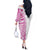 Traditional Polynesian Art Tattoos Off The Shoulder Long Sleeve Dress Pink Color - Polynesian Pride