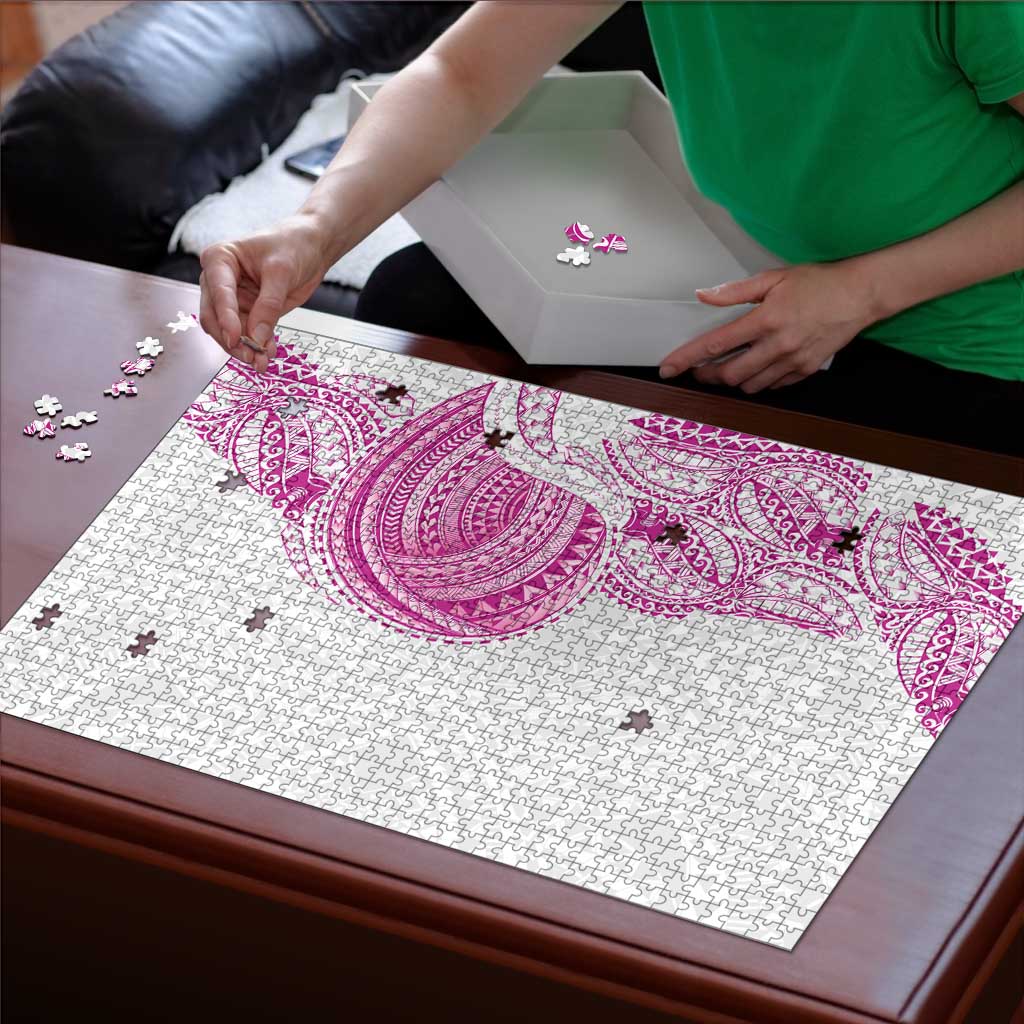 Traditional Polynesian Art Tattoos Puzzle Pink Color - Polynesian Pride