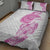 Traditional Polynesian Art Tattoos Quilt Bed Set Pink Color - Polynesian Pride