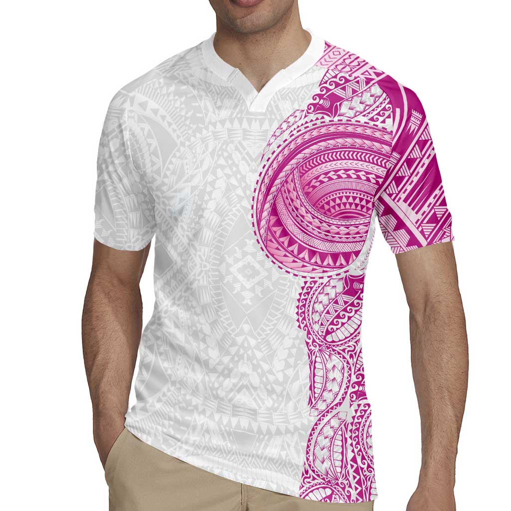 Traditional Polynesian Art Tattoos Rugby Jersey Pink Color - Polynesian Pride