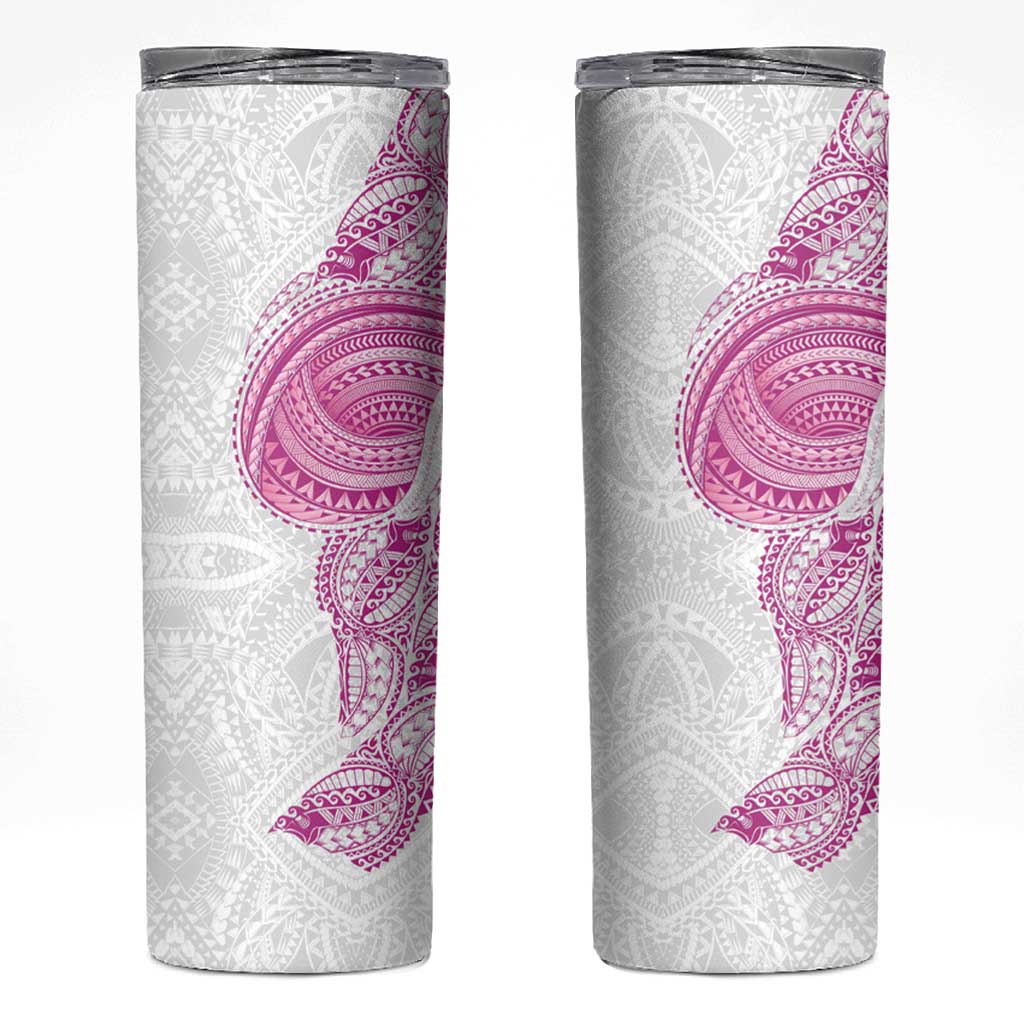 Traditional Polynesian Art Tattoos Skinny Tumbler Pink Color - Polynesian Pride
