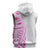 Traditional Polynesian Art Tattoos Sleeveless Zip Hoodie Pink Color - Polynesian Pride