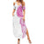 Traditional Polynesian Art Tattoos Summer Maxi Dress Pink Color - Polynesian Pride