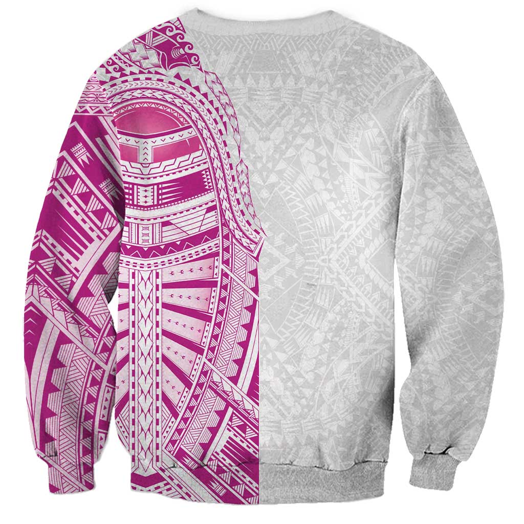 Traditional Polynesian Art Tattoos Sweatshirt Pink Color - Polynesian Pride