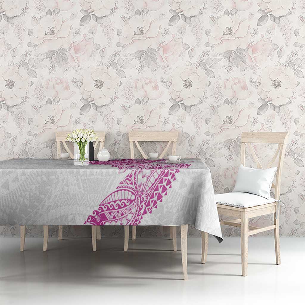 Traditional Polynesian Art Tattoos Tablecloth Pink Color - Polynesian Pride