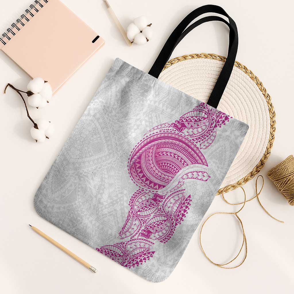 Traditional Polynesian Art Tattoos Tote Bag Pink Color - Polynesian Pride
