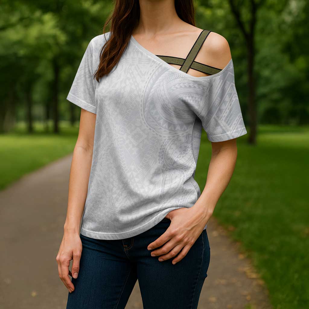 Lotu Tamaiti Cross Shoulder Shirt Traditional Samoan Art Tattoos - Polynesian Pride