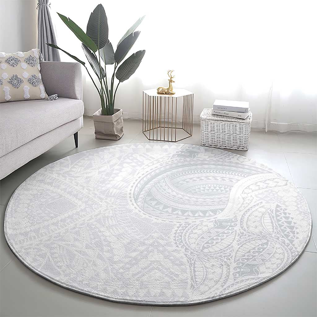 Lotu Tamaiti Round Carpet Traditional Samoan Art Tattoos - Polynesian Pride