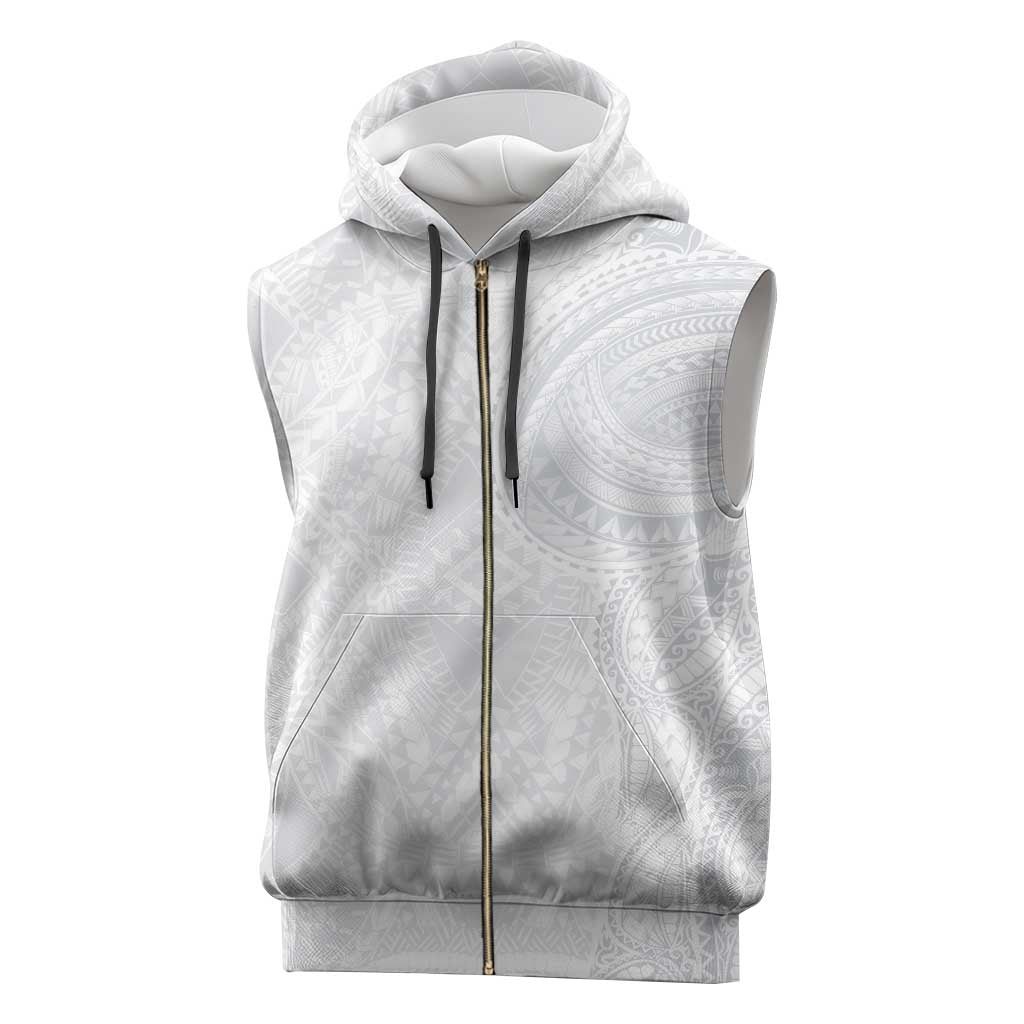 Lotu Tamaiti Sleeveless Zip Hoodie Traditional Samoan Art Tattoos - Polynesian Pride