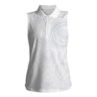 Lotu Tamaiti Women Sleeveless Polo Shirt Traditional Samoan Art Tattoos - Polynesian Pride