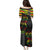Kanaka Maoli Running Family Matching Puletasi and Hawaiian Shirt Kakau Pattern with Kanaka Maoli Flag Color