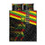 Kanaka Maoli Running Quilt Bed Set Kakau Pattern with Kanaka Maoli Flag Color