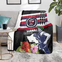 Honolulu Running Race Blanket Hawaii Marathon Kakau Art with Hibiscus and National Flag Style LT03 - Polynesian Pride