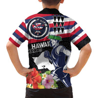 Honolulu Running Race Family Matching Tank Maxi Dress and Hawaiian Shirt Hawaii Marathon Kakau Art with Hibiscus and National Flag Style LT03 - Polynesian Pride
