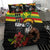 Kanaka Maoli Ikaika Warrior Bedding Set Hibiscus Kakau Art and Tapa Tribal Pattern