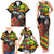 Kanaka Maoli Ikaika Warrior Family Matching Tank Maxi Dress and Hawaiian Shirt Hibiscus Kakau Art and Tapa Tribal Pattern