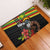 Kanaka Maoli Ikaika Warrior Rubber Doormat Hibiscus Kakau Art and Tapa Tribal Pattern