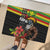 Kanaka Maoli Ikaika Warrior Rubber Doormat Hibiscus Kakau Art and Tapa Tribal Pattern