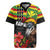 Kanaka Maoli Ikaika Warrior Rugby Jersey Hibiscus Kakau Art and Tapa Tribal Pattern