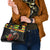 Kanaka Maoli Ikaika Warrior Shoulder Handbag Hibiscus Kakau Art and Tapa Tribal Pattern