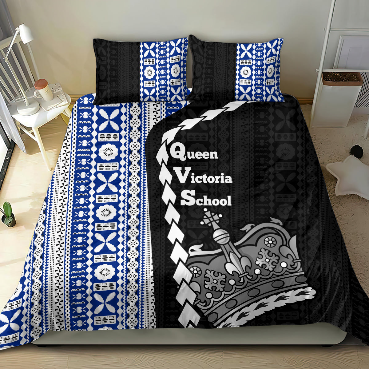 Fiji Queen Victoria School Bedding Set Tapa and Polynesian Tribal Pattern Half Style LT03 - Polynesian Pride