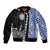 Fiji Queen Victoria School Bomber Jacket Tapa and Polynesian Tribal Pattern Half Style LT03 Unisex Black - Polynesian Pride