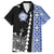 Fiji Queen Victoria School Family Matching Puletasi Dress and Hawaiian Shirt Tapa and Polynesian Tribal Pattern Half Style LT03 Dad's Shirt - Short Sleeve Black - Polynesian Pride