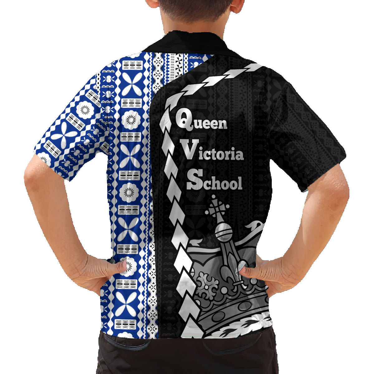 Fiji Queen Victoria School Family Matching Summer Maxi Dress and Hawaiian Shirt Tapa and Polynesian Tribal Pattern Half Style LT03 - Polynesian Pride