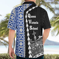 Fiji Queen Victoria School Hawaiian Shirt Tapa and Polynesian Tribal Pattern Half Style LT03 - Polynesian Pride