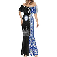 Fiji Queen Victoria School Mermaid Dress Tapa and Polynesian Tribal Pattern Half Style LT03 - Polynesian Pride