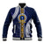 Fiji Ratu Kadavulevu School Baseball Jacket Tapa and Polynesian Tribal Pattern LT03 Unisex Blue - Polynesian Pride