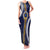 Fiji Ratu Kadavulevu School Family Matching Tank Maxi Dress and Hawaiian Shirt Tapa and Polynesian Tribal Pattern LT03 Mom's Dress Blue - Polynesian Pride