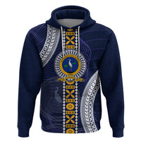 Fiji Ratu Kadavulevu School Hoodie Tapa and Polynesian Tribal Pattern LT03 Pullover Hoodie Blue - Polynesian Pride