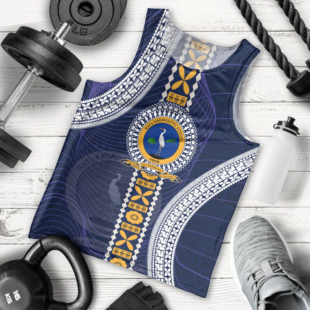 Fiji Ratu Kadavulevu School Men Tank Top Tapa and Polynesian Tribal Pattern LT03 - Polynesian Pride