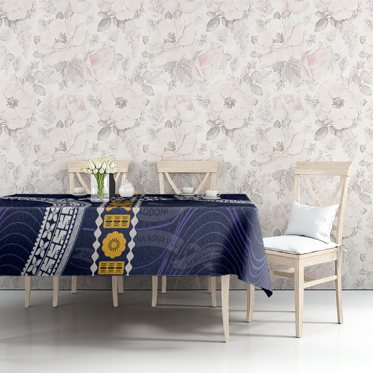 Fiji Ratu Kadavulevu School Tablecloth Tapa and Polynesian Tribal Pattern LT03 - Polynesian Pride