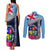 Fiji Lelean Memorial School Couples Matching Tank Maxi Dress and Long Sleeve Button Shirt Tapa and Polynesian Tribal Pattern LT03 - Polynesian Pride