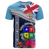 Fiji Lelean Memorial School T Shirt Tapa and Polynesian Tribal Pattern LT03 Blue - Polynesian Pride