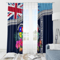 Fiji Lelean Memorial School Window Curtain Tapa and Polynesian Tribal Pattern LT03 - Polynesian Pride