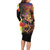 Hawaiian Sea Animals Love Couple Family Matching Long Sleeve Bodycon Dress and Hawaiian Shirt Aloha Sunset Symphony