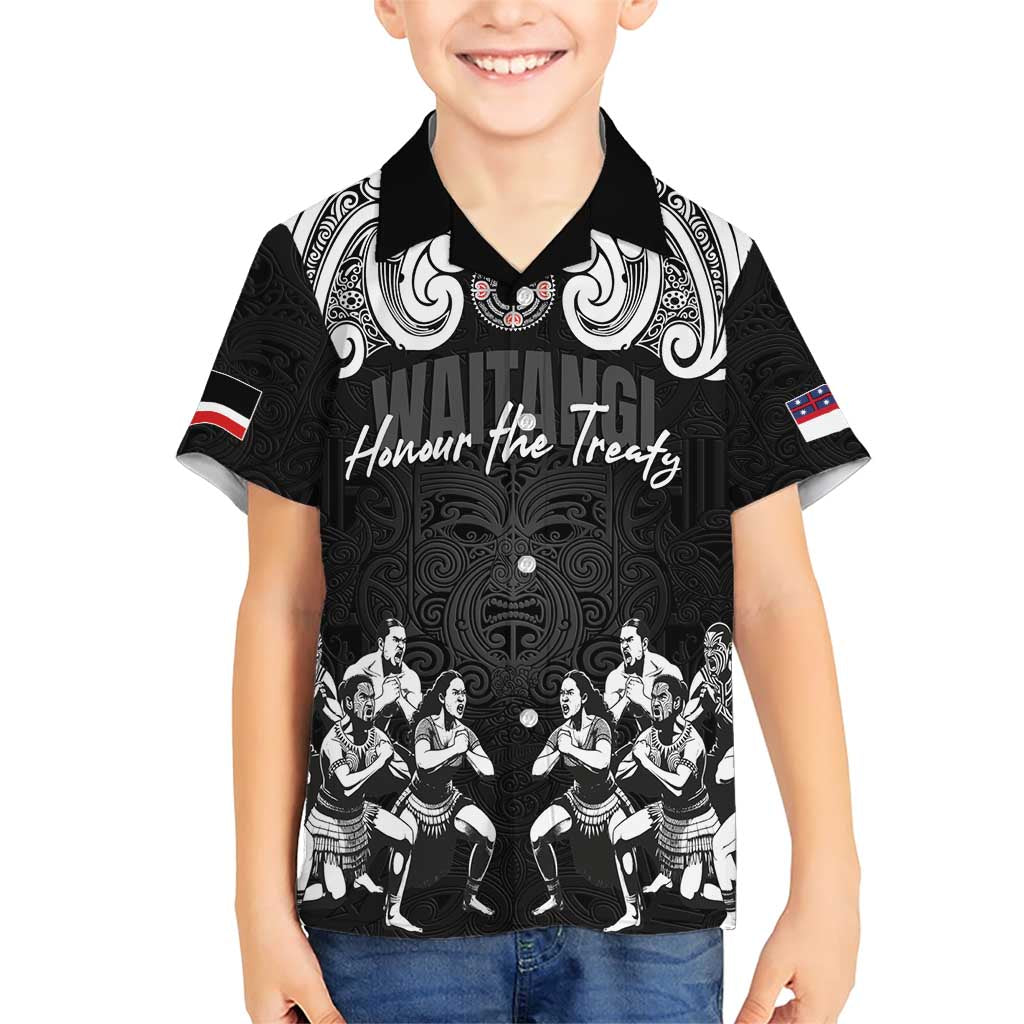 Aotearoa Waitangi Day - Toitu Te Tiriti Family Matching Short Sleeve Bodycon Dress and Hawaiian Shirt New Zealand Honour the Treaty