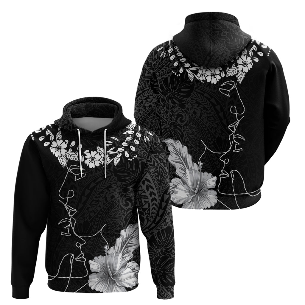 Hawaii Valentine Day Zip Hoodie Polynesian Line Art Love Couple Hibiscus Tribal Pattern LT03 - Polynesian Pride