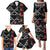 Hawaiian White Kakau Art Tattoo-Ohia Lehua and Taro Leaves Family Matching Puletasi and Hawaiian Shirt