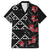 Hawaiian White Kakau Art Tattoo-Ohia Lehua and Taro Leaves Hawaiian Shirt