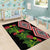 Aotearoa Tukutuku Motif Area Rug Pohutukawa and Fern Leaves