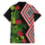 Aotearoa Tukutuku Motif Family Matching Tank Maxi Dress and Hawaiian Shirt Pohutukawa and Fern Leaves