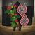 Aotearoa Tukutuku Motif Hooded Blanket Pohutukawa and Fern Leaves