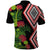 Aotearoa Tukutuku Motif Polo Shirt Pohutukawa and Fern Leaves