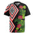 Aotearoa Tukutuku Motif Rugby Jersey Pohutukawa and Fern Leaves
